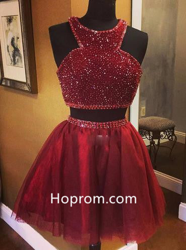 Short Red Two Piece Dress