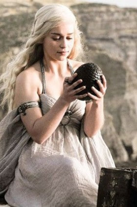 Emilia Clarke Dress as Daenerys Targaryen Costume Grey Chiffon Halter Prom Dress in Game of Thrones