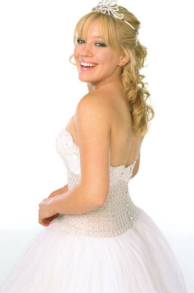 Hilary Duff A Cinderella Story White Dress Formal Prom Dress