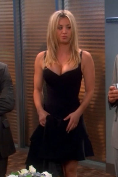 Kaley Cuoco Little Black Dress Short Prom Dress in The Big Bang Theory