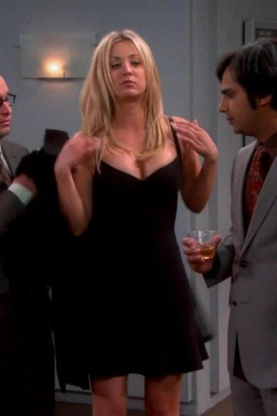 Kaley Cuoco Little Black Dress Short Prom Dress in The Big Bang Theory