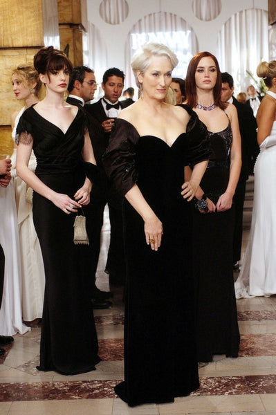 Meryl Streep Dress Miranda Priestly Black Velvet Dress