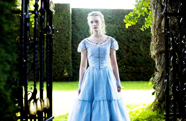 Mia Wasikowska as Alice Blue Dress Blue Prom Formal