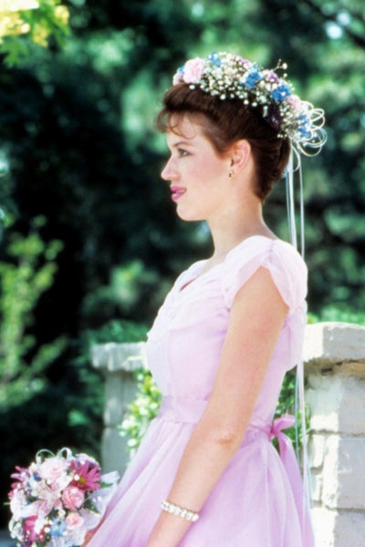 Molly Ringwald Dress Pink Cap Sleeve Prom Dress in Sixteen Candles