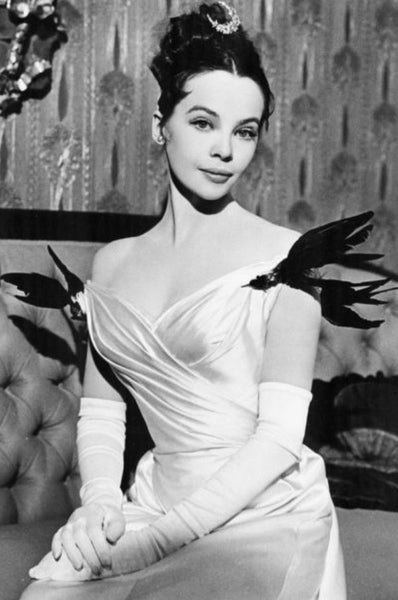 Off Shoulder Leslie Caron Feather Dress  Gigi 1958 Prom Dress