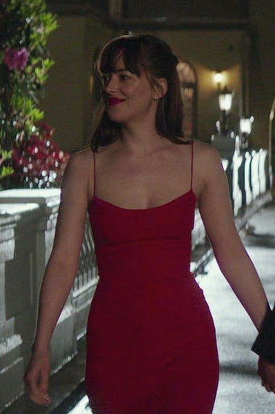 Red Slip Dakota Johnson Dress Short Prom Dress Fifty Shades Darker