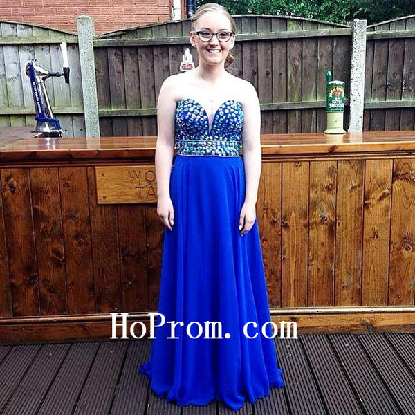 Royal Blue Prom Dresses,Long Prom Dress,Evening Dresses