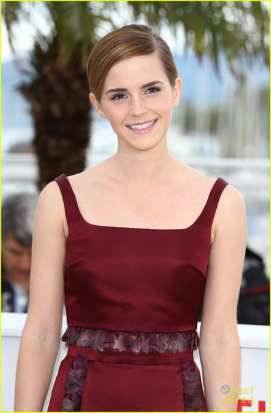 Burgundy Emma Watson Short Mini Party Dress Satin Prom Celebrity Evening Dress Cannes Film Festival