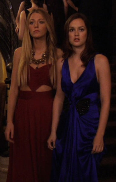 Burgundy Blake Lively Spaghetti Straps Prom Celebrity Evening Dress Serena van Der Woodsen Gossip Girl