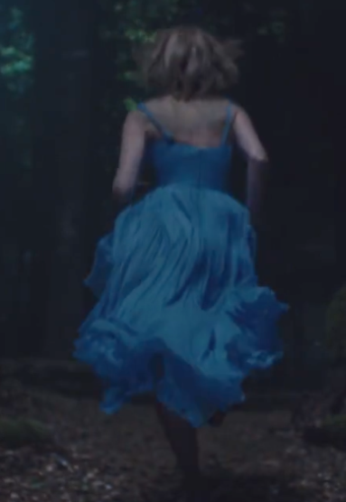 Blue Taylor Swift V Neck Dress Halter Prom Celebrity Dress 'Out of the Woods' Video