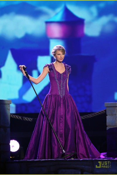 Purple Taylor Swift Sexy Sequins Prom Celebrity Dress CMA Awards