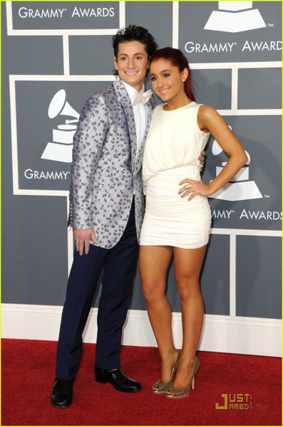 White Ariana Grande One Sleeve Dress Short Prom Red Carpet Formal Dress 53rd Annual Grammy Awards