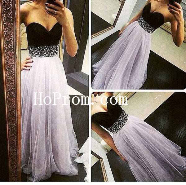 Black Purple Prom Dresses,A-Line Prom Dress,Evening Dresses