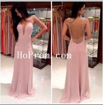 Sexy Backless Prom Dresses,V-Neck Prom Dress,Evening Dress