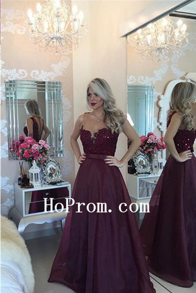 Sheer Illusion Prom Dresses,A-Line Prom Dress,Evening Dress