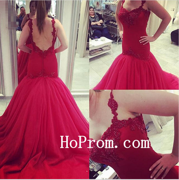 Open Back Prom Dresses,Floor Length Prom Dress,Evening Dress