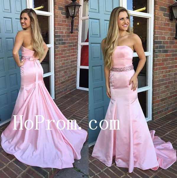 Sheath Satin Prom Dresses,Pink Prom Dress,Evening Dress