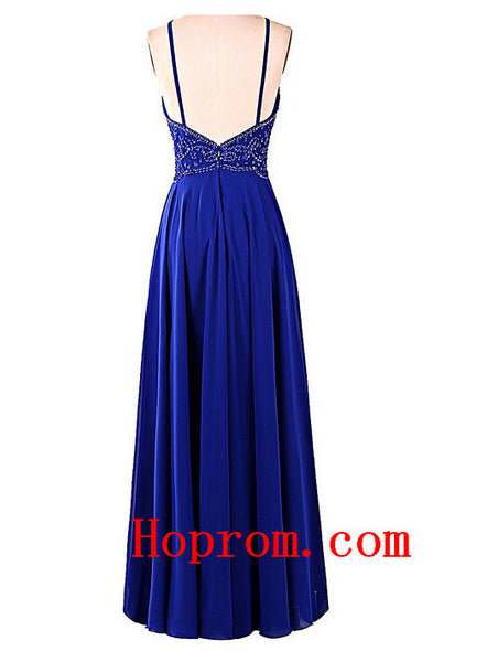 Popular Blue Prom Dress Halter Prom Dresses Evening Dress