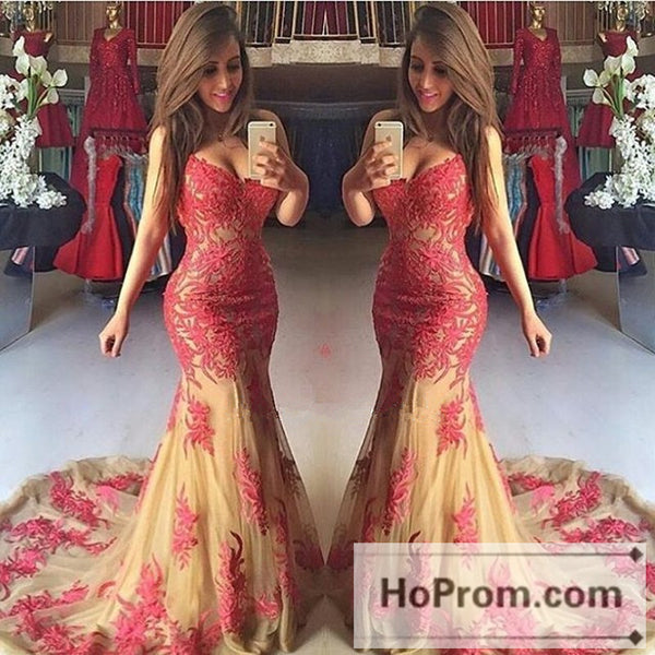 Tulle Sweetheart Elegant Mermaid Prom Dress Evening Dresses