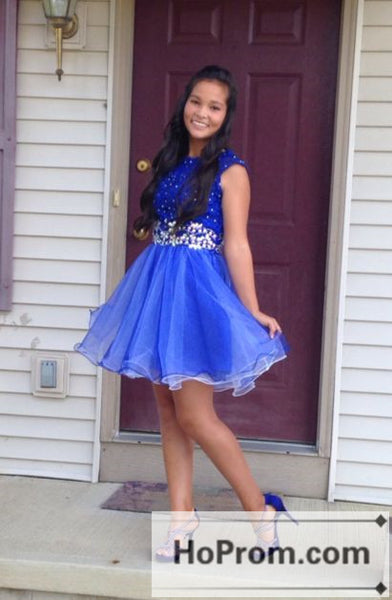 Royal Blue A-Line Short Prom Dresses Homecoming Dresses