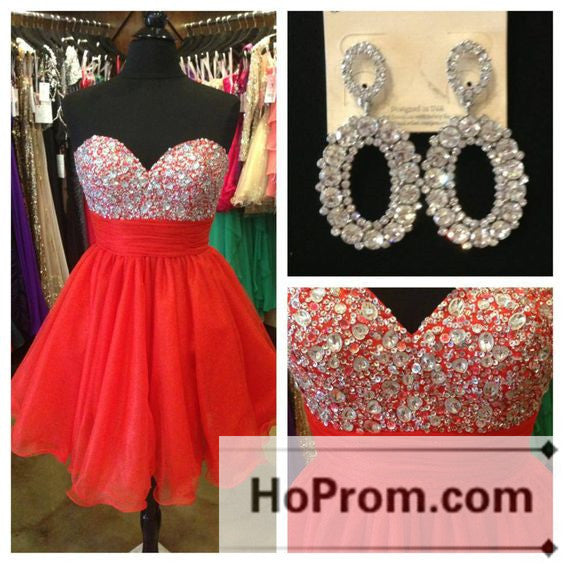 Sweetheart Short Red Mini Prom Dresses Homecoming Dresses