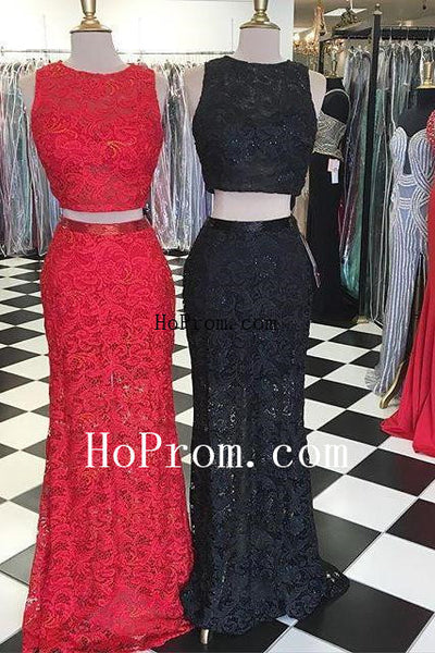 Red Black Prom Dresses,Two Piece Prom Dress,Evening Dress